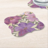 緑の緑の水彩 ペーパーコースター (アングル)