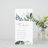 緑の緑の葉の葉の座席表番号 サンキューカード (スタンド正面)