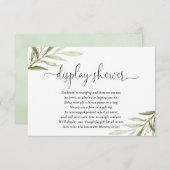 緑の緑の金ゴールドの赤ちゃんシャワー表示シャワー エンクロージャーカード (正面/裏面)