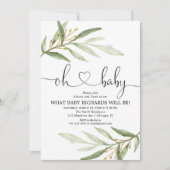 緑の緑の金ゴールドを示シンプルすモダン 招待状 (正面)