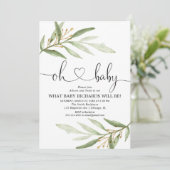 緑の緑の金ゴールドを示シンプルすモダン 招待状 (スタンド正面)