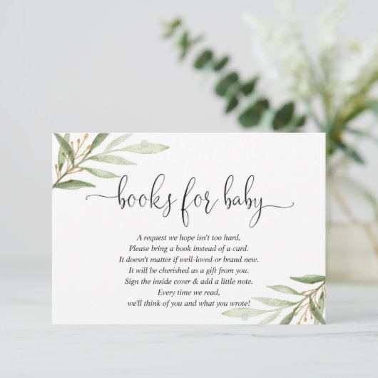 緑の緑の金ゴールドブックリクエストベビーen エンクロージャーカード (スタンド正面)