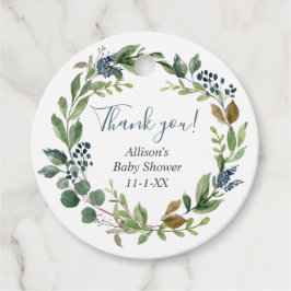 緑の緑葉のフローラ フェイバータグ