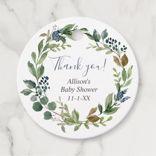 緑の緑葉のフローラ フェイバータグ (正面)