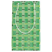 緑の線とボックス スモールペーパーバッグ (正面)