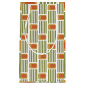 緑の線とボックス スモールペーパーバッグ (正面)