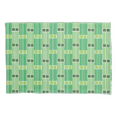緑の線とボックス 枕カバー (正面)