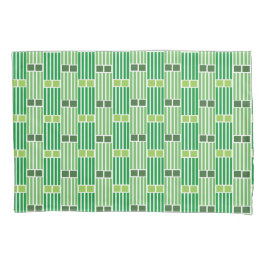 緑の線とボックス 枕カバー