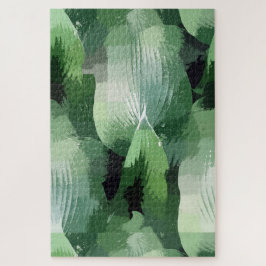 緑の線形ジグソーコンテンポラリーパズル領域 ジグソーパズル