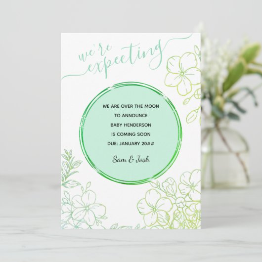 緑の線花妊娠を期待描していた 案内状 (スタンド正面)