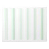 緑の線 – 並んだカレッジルールド紙8.5"x11" ノートパッド (正面)