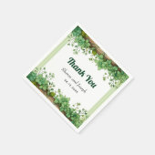 緑の縁ど素朴な春ありがとうござ結婚う スタンダードカクテルナプキン (角)