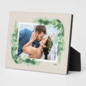 緑の縁ど組み込みイーゼル卓上 フォトプラーク (側面)