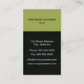 緑の縁取り白い蝶 名刺 (裏面)