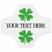 緑の縁起のカスタム良いクローバーを持つサッカーボール サッカーボール (フラット)