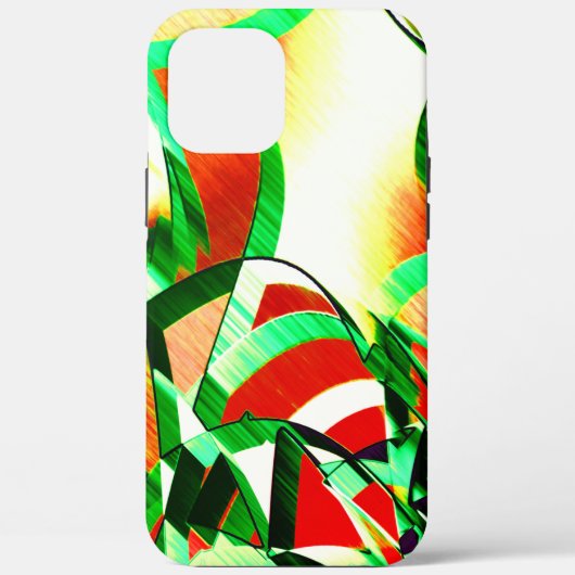 緑の縞が漂うサンゴのオレンジ色のイメージ Case-Mate iPhoneケース (裏面)