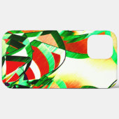 緑の縞が漂うサンゴのオレンジ色のイメージ Case-Mate iPhoneケース (裏面 (横))