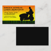 緑の縞の芝生サービス 名刺 (正面/裏面)