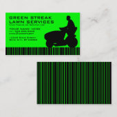 緑の縞の芝生サービス 名刺 (正面/裏面)