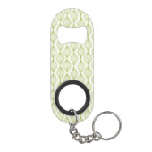 緑の縦のogeeパターン背景 キーホルダー栓抜き (裏面)