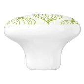 緑の縦のogeeパターン背景 セラミックノブ (側面)