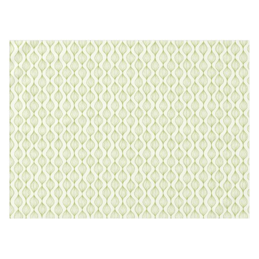 緑の縦のogeeパターン背景 テーブルクロス (正面(横))