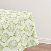 緑の縦のogeeパターン背景 テーブルクロス (インサイチュ)