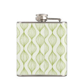 緑の縦のogeeパターン背景 フラスク (裏面)