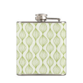 緑の縦のogeeパターン背景 フラスク (裏面)