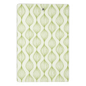 緑の縦のogeeパターン背景 ミニクリップボード (裏面)