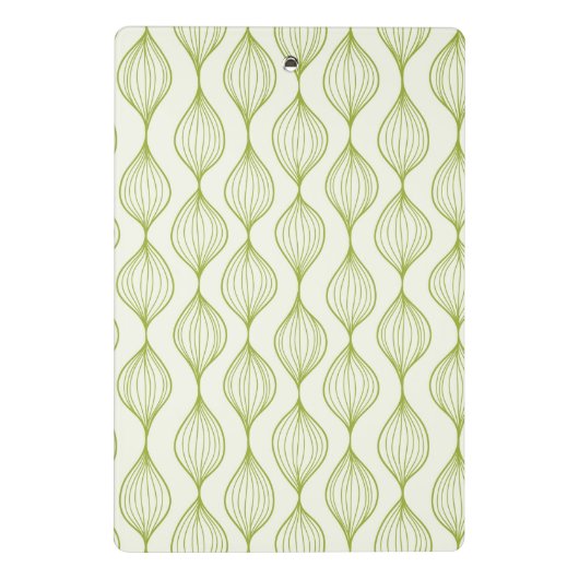 緑の縦のogeeパターン背景 ミニクリップボード (裏面)
