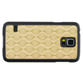 緑の縦のogeeパターン背景 CarvedメープルGalaxy s5スリムケース (正面(横))