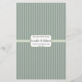 緑の縦型ストライプソープ紙シート