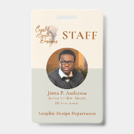 緑の縦型プロフェッショナルカスタムロゴ バッジ