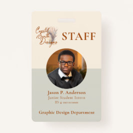 緑の縦型プロフェッショナルカスタムロゴ バッジ