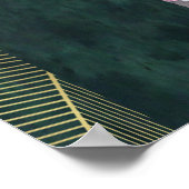 緑の美しいネイルサロン価格表メニュー ポスター (角)