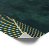 緑の美しいネイルサロン価格表メニュー ポスター (角)