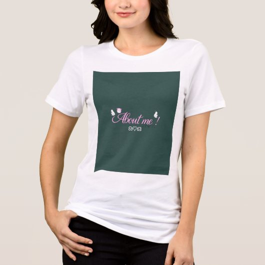 緑の美しい白いシャツ トライブレンドTシャツ (正面)