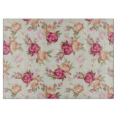 緑の美しい色のシャクヤクパターン カッティングボード (正面)