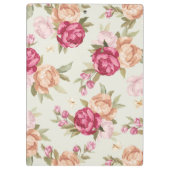 緑の美しい色のシャクヤクパターン クリップボード (裏面)