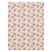 緑の美しい色のシャクヤクパターン テーブルクロス (正面)