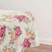 緑の美しい色のシャクヤクパターン テーブルクロス (インサイチュ)