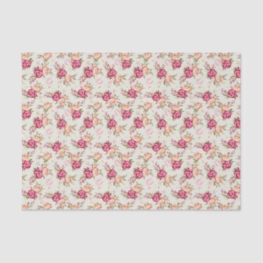 緑の美しい色のシャクヤクパターン 薄葉紙 (正面)