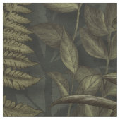 緑の美学 – ダークシダ&離れズ ファブリック (クローズアップ)