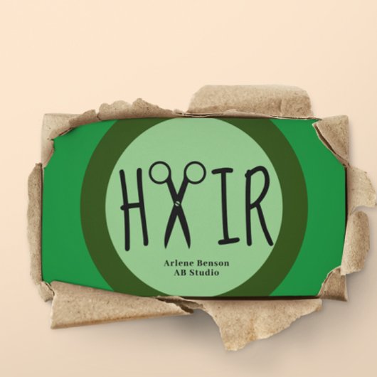 緑の美容師の名刺 名刺