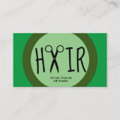 緑の美容師の名刺 名刺 (正面)