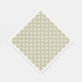 緑の美市松模様に的ひまわりY2Kパターン スタンダードランチョンナプキン (角)