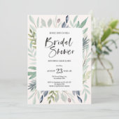 緑の群葉のブライダルシャワーの招待状 招待状 (スタンド正面)