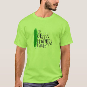 緑の羽のプロジェクトのTシャツ(着色される) Tシャツ