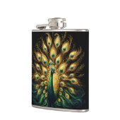 緑の羽毛の謎の孔雀 フラスク (左)